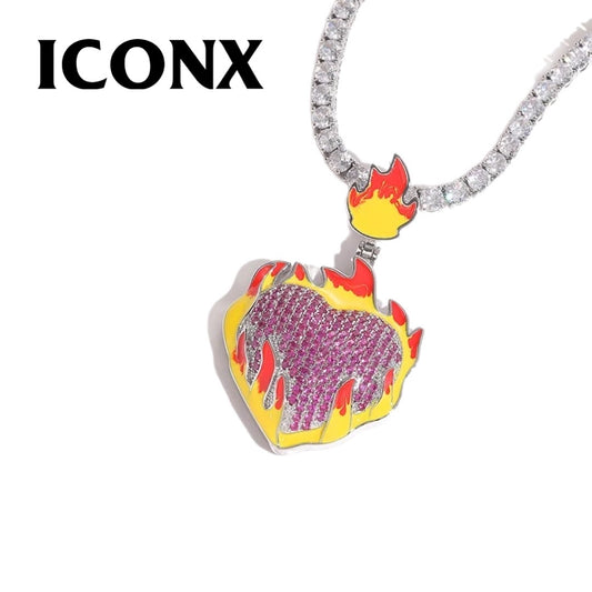 CORAZÓN HIELO Y FUEGO DIJE