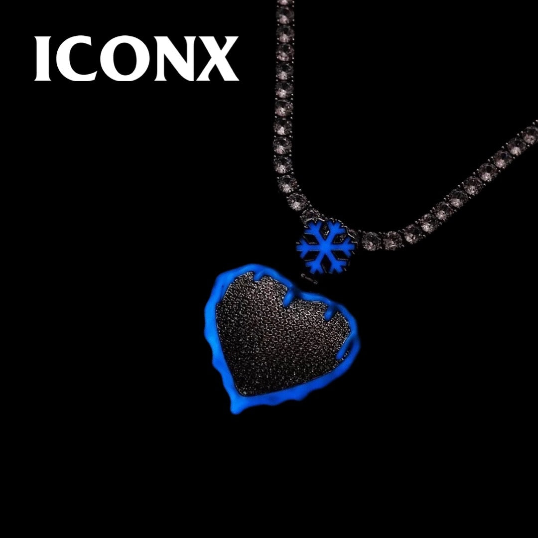 CORAZÓN HIELO Y FUEGO DIJE