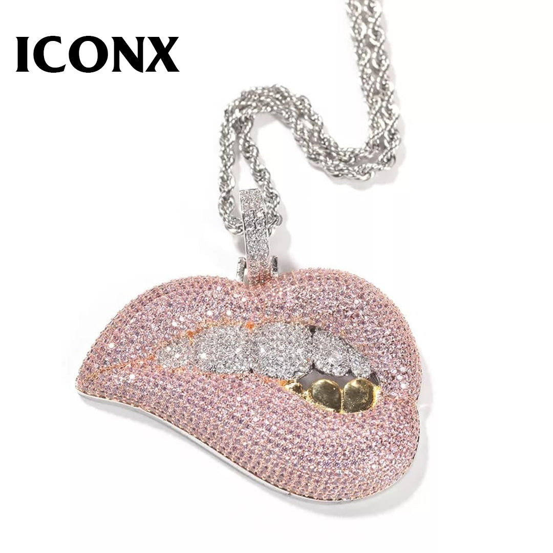 COLGANTE ROSE LIPS ICONX
