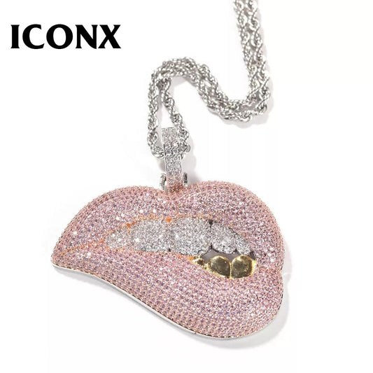 COLGANTE ROSE LIPS ICONX
