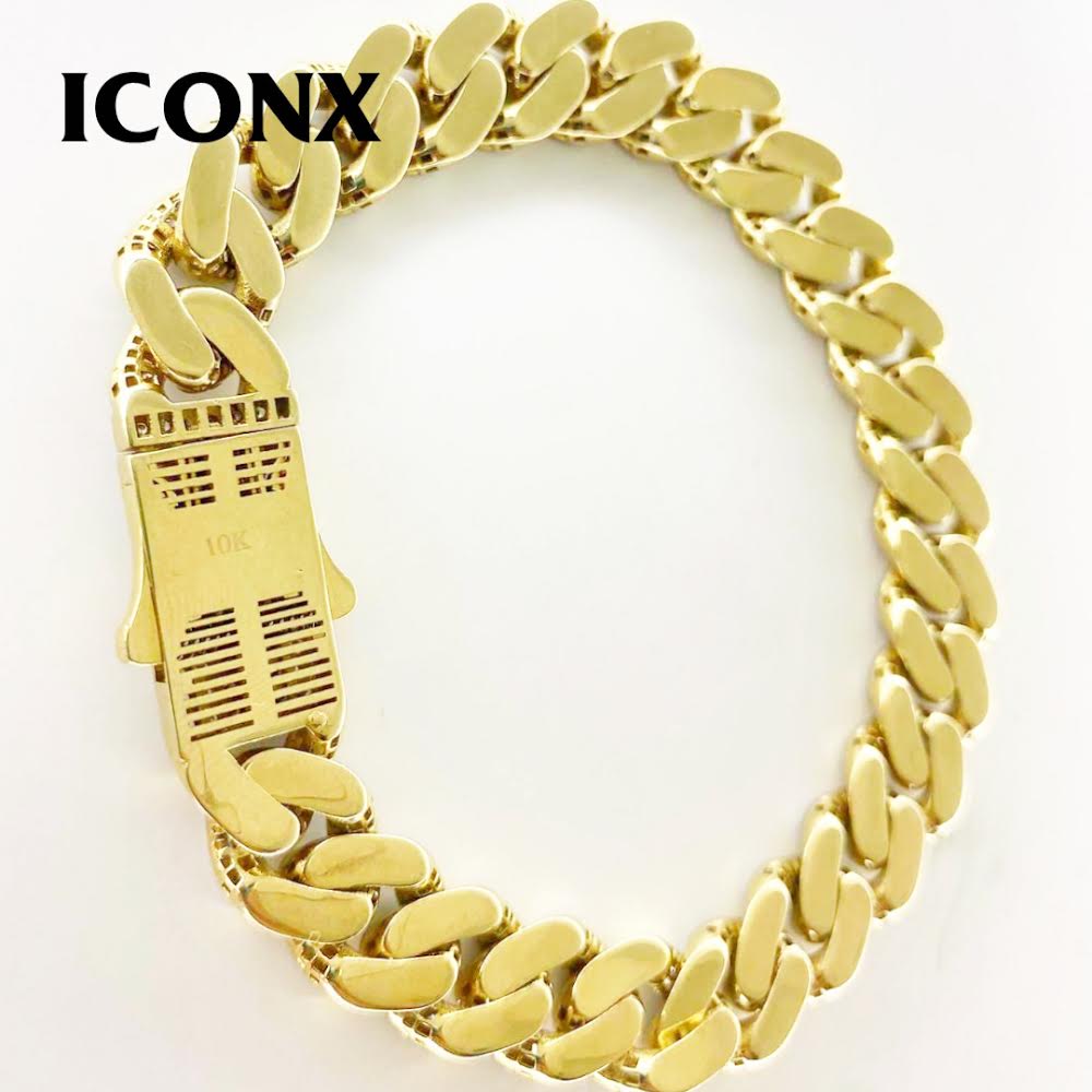 CUBAN.C BRAZALETE ICONX 10k ORO